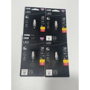 Feit Electric 10W Equiv 3000K T4 G4 Bi-Pin Base 12V Landscape LED Light Bulb 4Pk